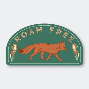 Roam Free Fox Sticker