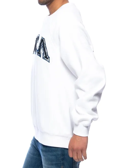 RVCA  |Crew Neck Long Sleeves Plain Logo Sweatshirts