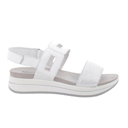 SANDALO CON ZEPPA IGI&CO DONNA PELLE NAPPA ARGENTO/BIANCO 5677822