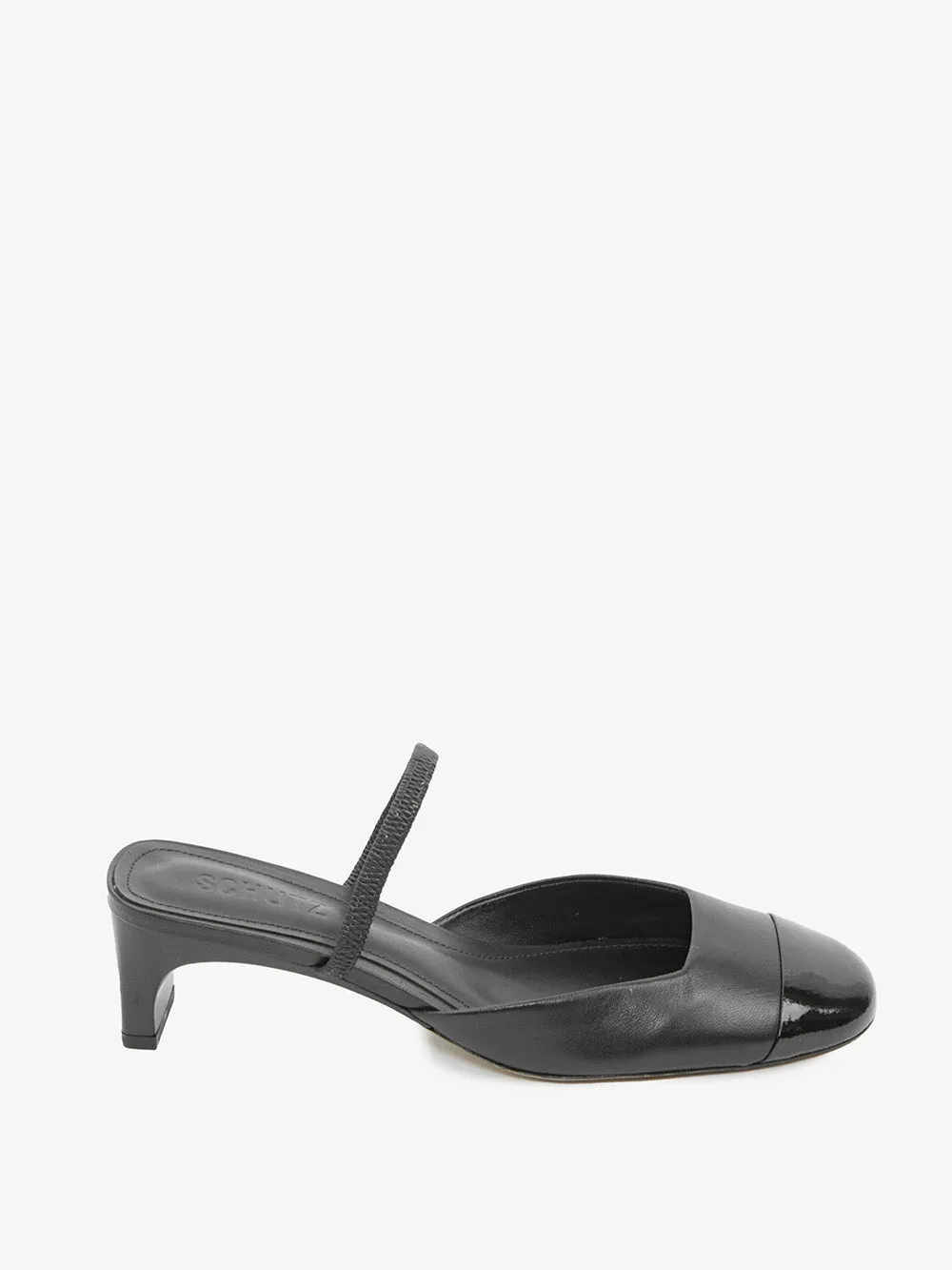 Schutz - Sabot in pelle tinta unita con punta in vernice modello Bertie