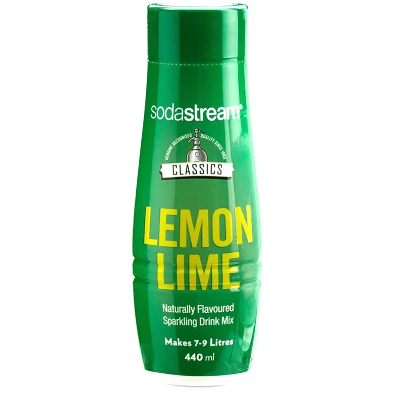 SodaStream Lemon Lime Classic Syrup Soda Mix 440mL Pack 6 BULK