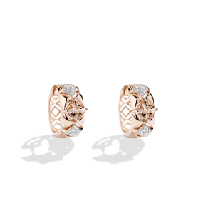 Star Wars Fine Jewelry GALACTIC ROYALTY WOMEN'S HOOPS 1/6 CT.TW. White Diamonds and Morganite 10K Rose Gold