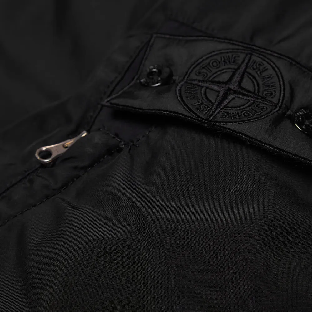 Stone Island Shadow Project Garment Dyed Diagonal Weave MA-1 Bomber JacketBlack