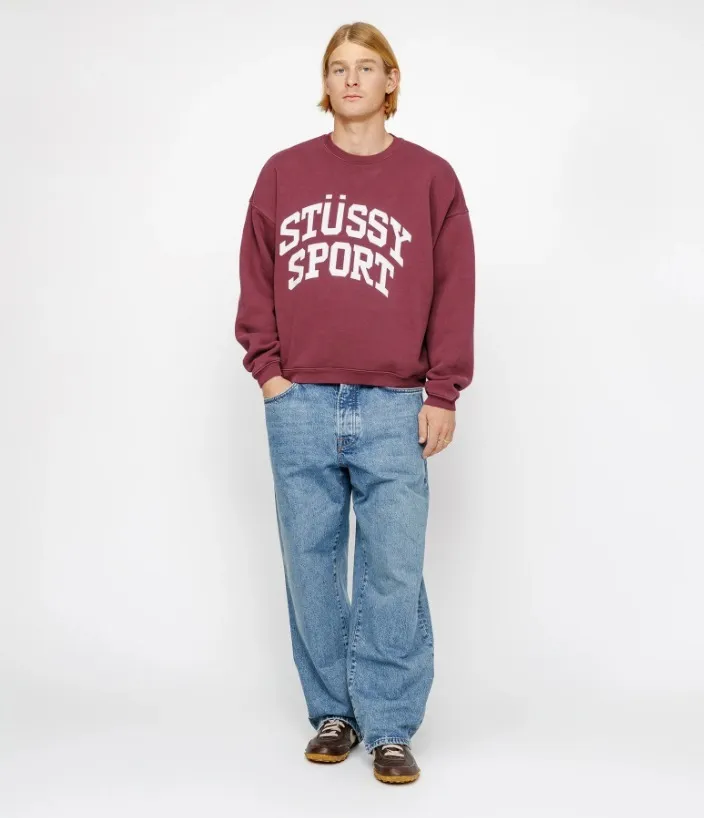 STUSSY  |Sweat Street Style Logo Skater Style Sweatshirts