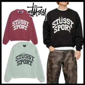 STUSSY  |Sweat Street Style Logo Skater Style Sweatshirts