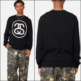 STUSSY  |Unisex Street Style Long Sleeves Cotton Logo Skater Style