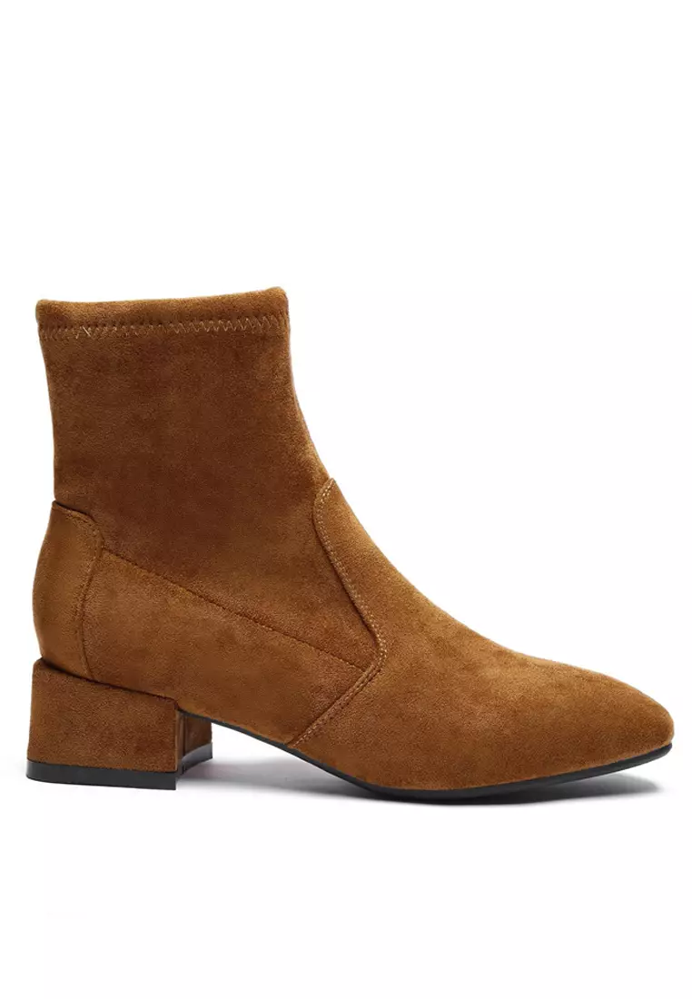 Synthetic Suede Ankle Boots 2028-1
