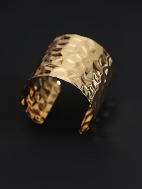 Textured Gold Cuff Bracelet