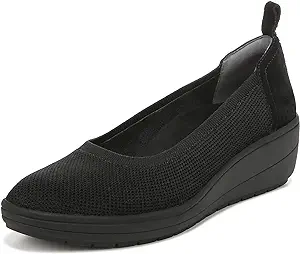 Vionic Women’s Jacey Knit Wedge Slip On Shoes-Black