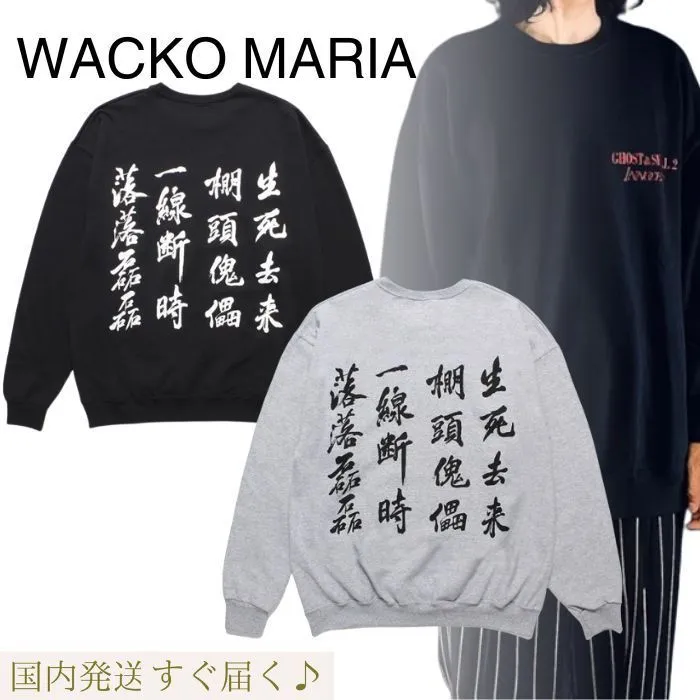 WACKO MARIA  |Crew Neck Unisex Street Style Collaboration Long Sleeves