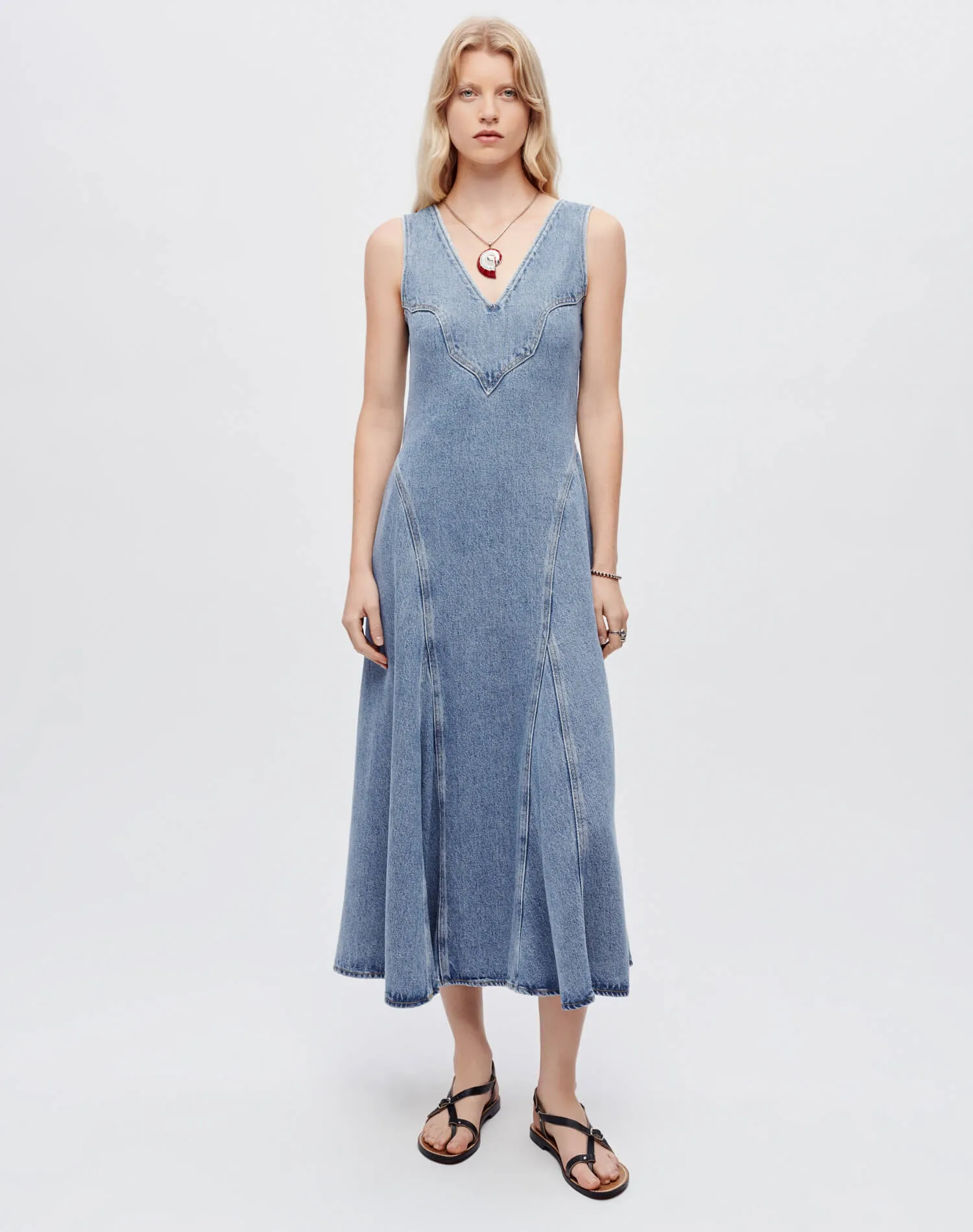 Western Denim Dress - Mojave