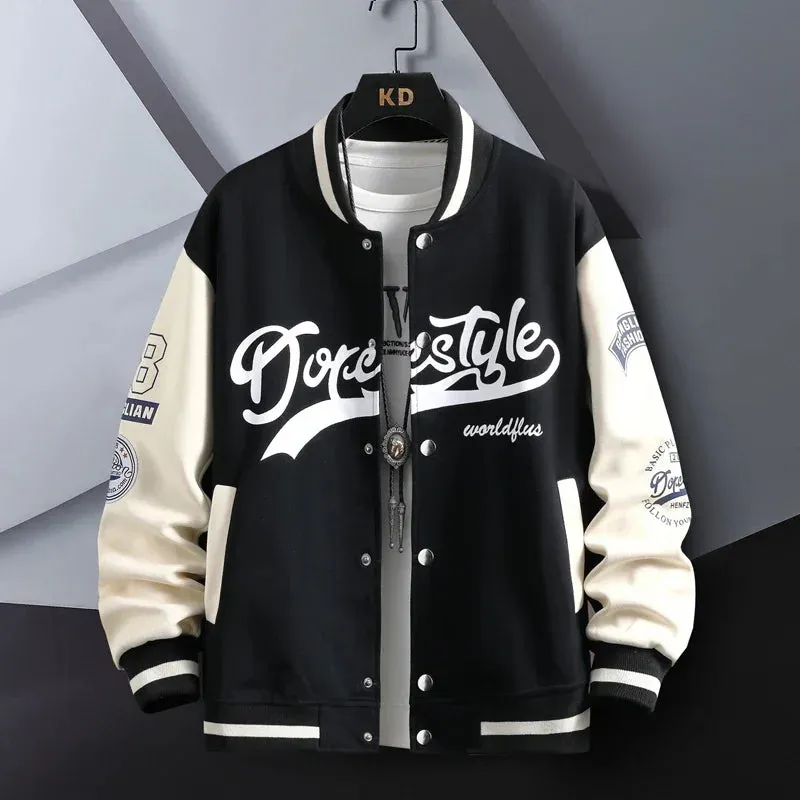 Xituodai Hip Hop Casual Baseball Coat Slim Fit Unisex Baseball Uniform Bomber Jackets For Men's Youth Trend College Wear Autumn