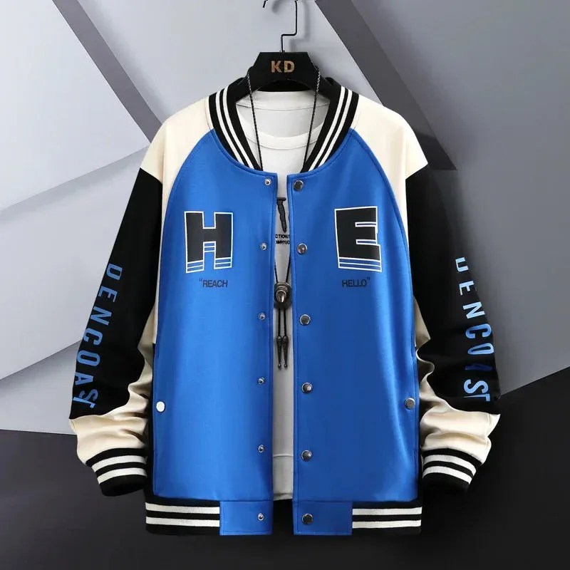 Xituodai Hip Hop Casual Baseball Coat Slim Fit Unisex Baseball Uniform Bomber Jackets For Men's Youth Trend College Wear Autumn