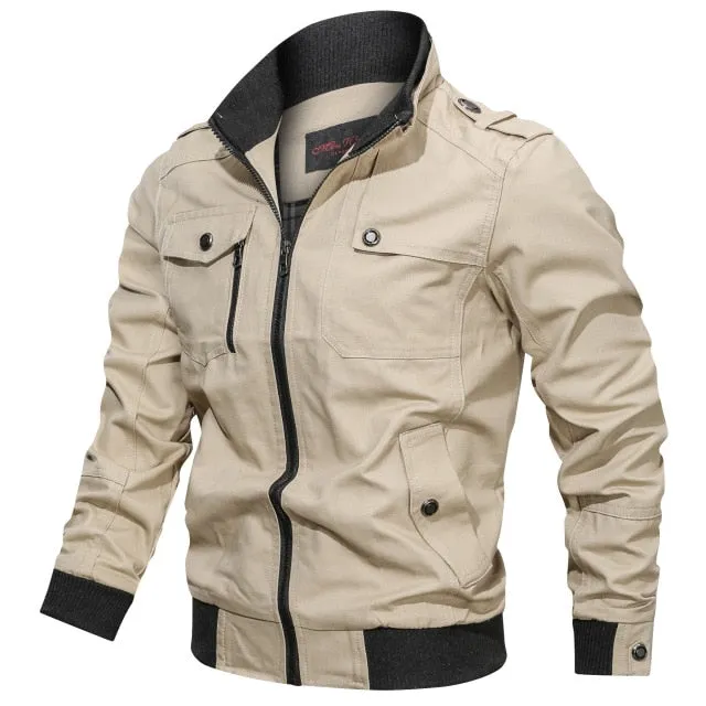 Xituodai Spring Autumn New Jacket Men Fashion Slim Bomber Windbreaker Jackets Coat Men's Clothing Tactics Military Casual Jacket