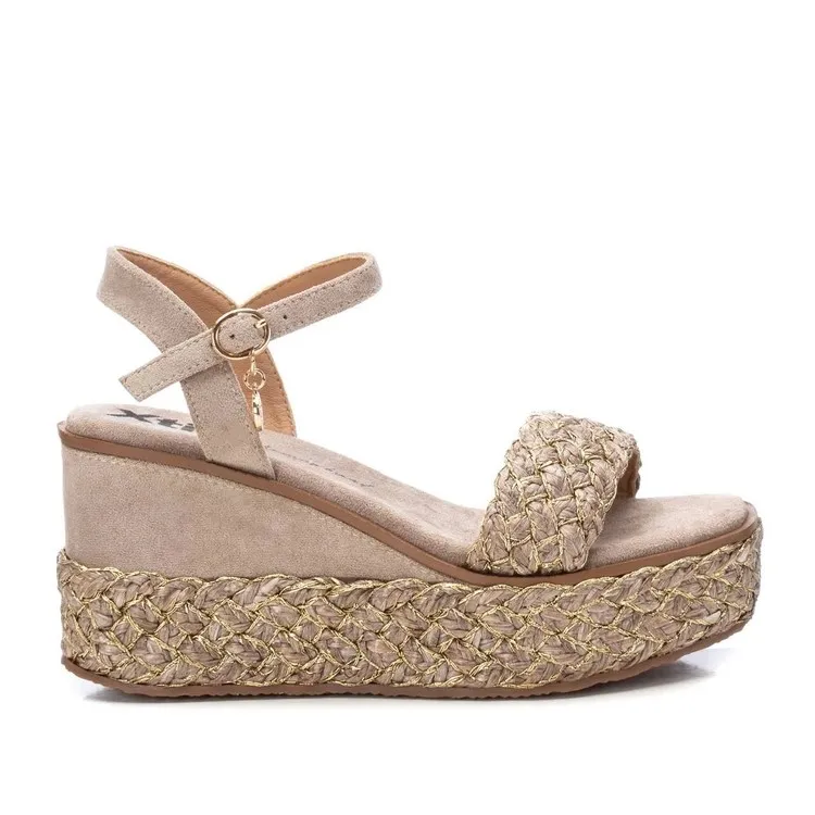 XTI 142675 Scarpe Donna Sandali con Zeppa Beige