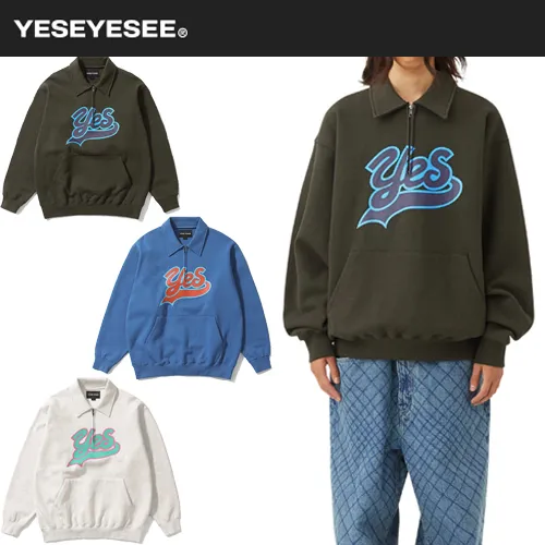 YESEYESEE  |Unisex Street Style Logo Sweatshirts